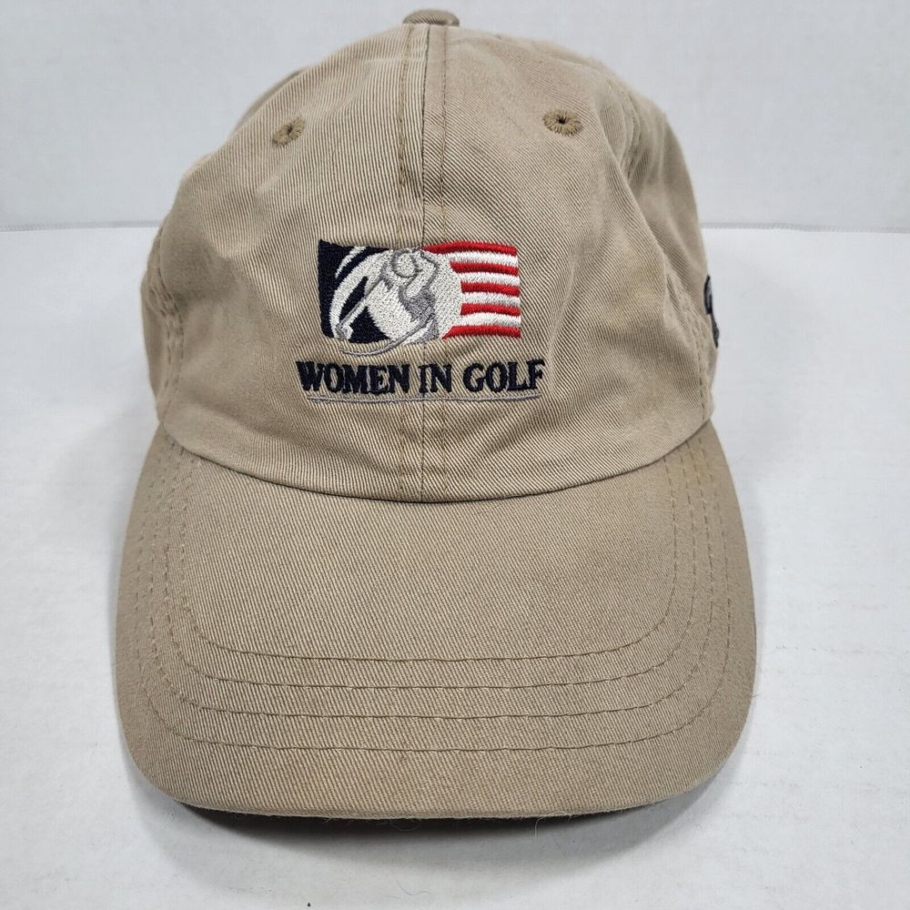 Women in Golf Flag 2000 Women's Imperial Tan Strapback Adjustable‎ Hat